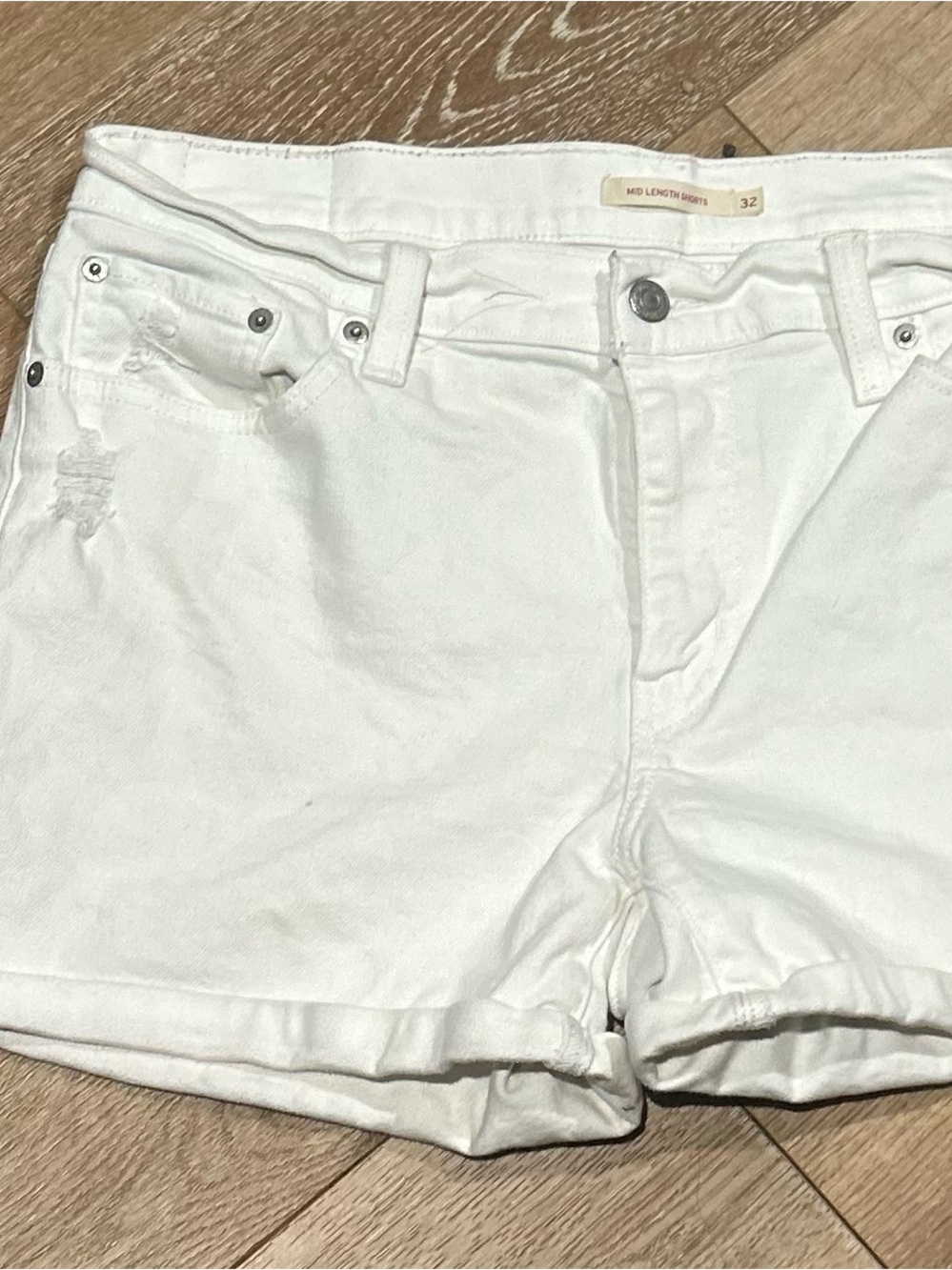 Signature by Levi Strauss White Denim Shorts